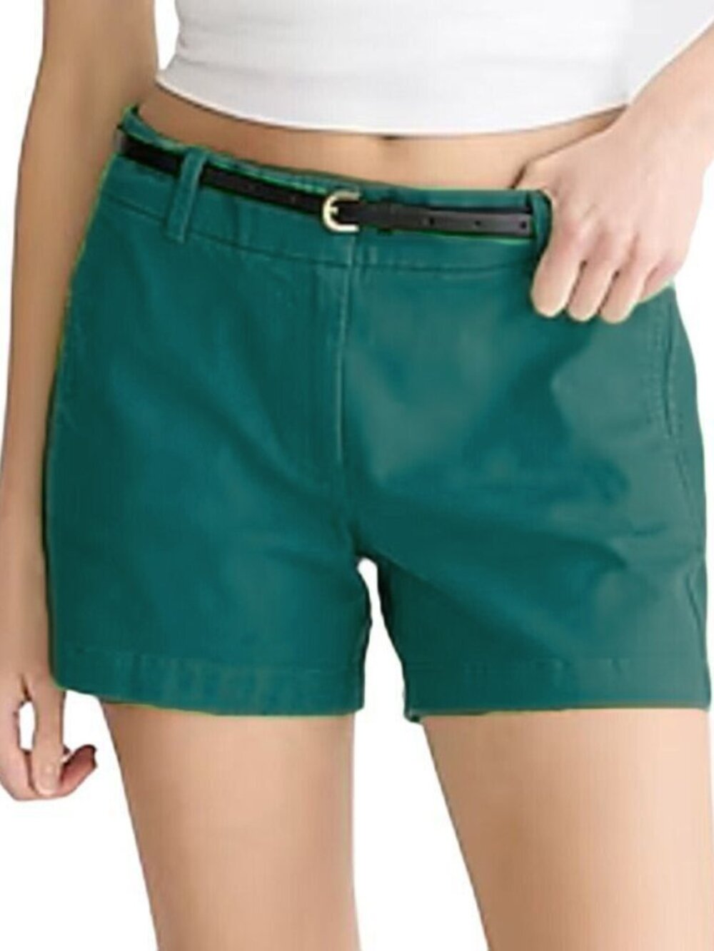J. Crew 4" Chino Shorts in Forest Green, size 6